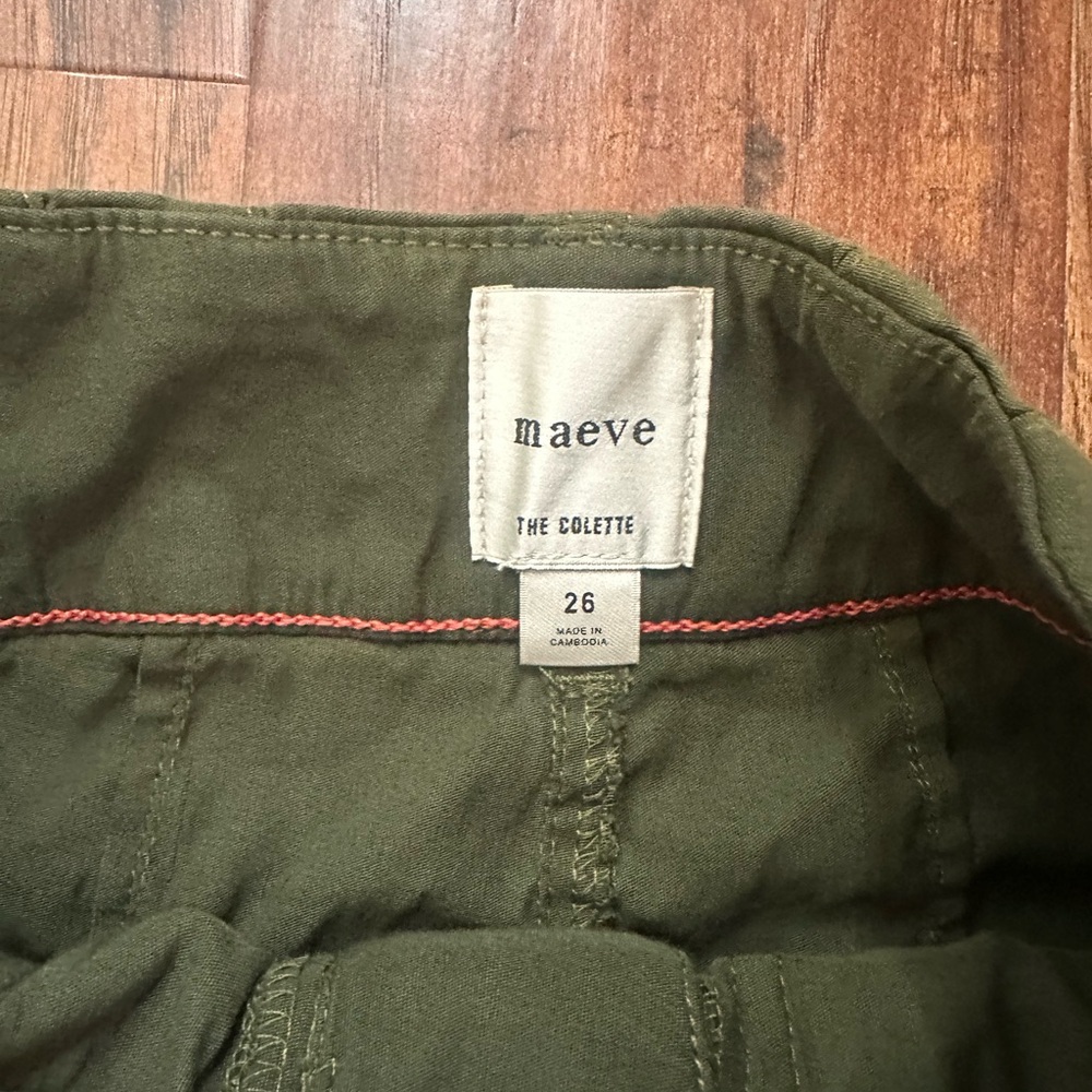 Maeve Olive Green Wide-Leg Cargo Pants - Picture 2 of 2